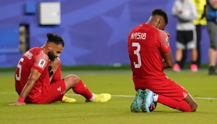 আলজেরিয়ার কাছে ২–১ গোলে হেরে বিদায় জর্ডানের
