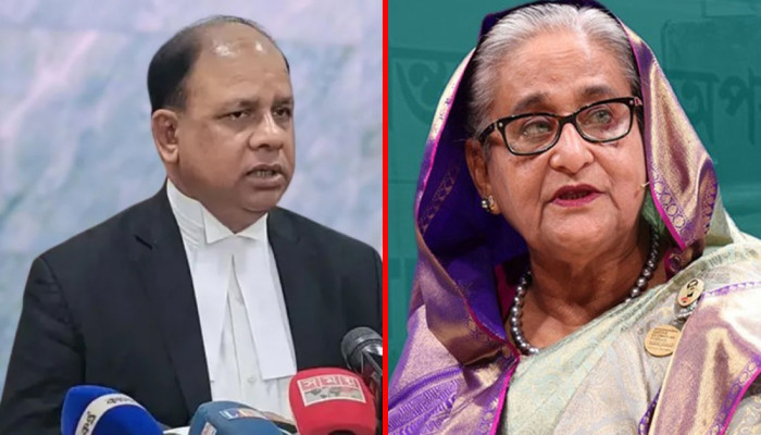 শেখ হাসিনার দেশে ফিরে সরাসরি আত্মসমর্পণের কোনো সুযোগ নেই: চিফ প্রসিকিউটর