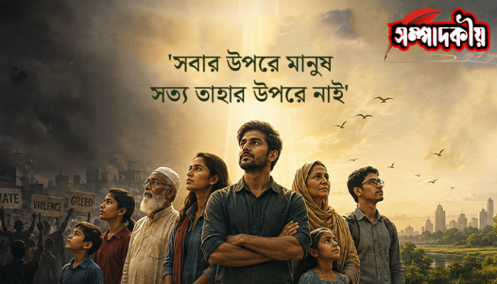 ‘সবার উপরে মানুষ সত্য তাহার উপরে নাই’