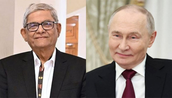 রাষ্ট্রপতি মির্জা ফখরুলকে রাশিয়ার প্রেসিডেন্ট পুতিনের অভিনন্দন