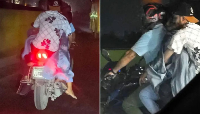 বাইকে থাকা সেই তরুণী বেঁচে আছেন