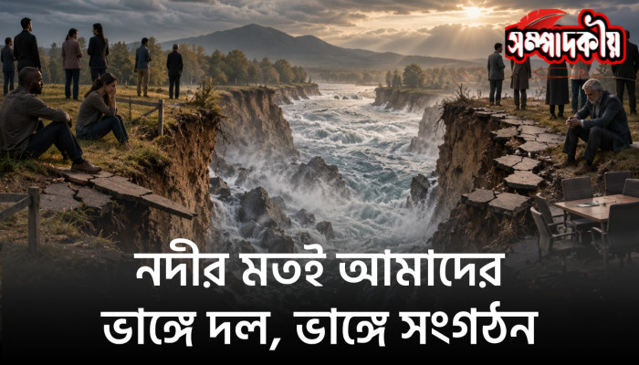 নদীর মতোই আমাদের ভাঙে দল, ভাঙে সংগঠন